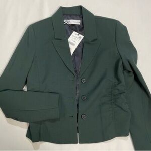 Zara Forest Green Tailored Blazer